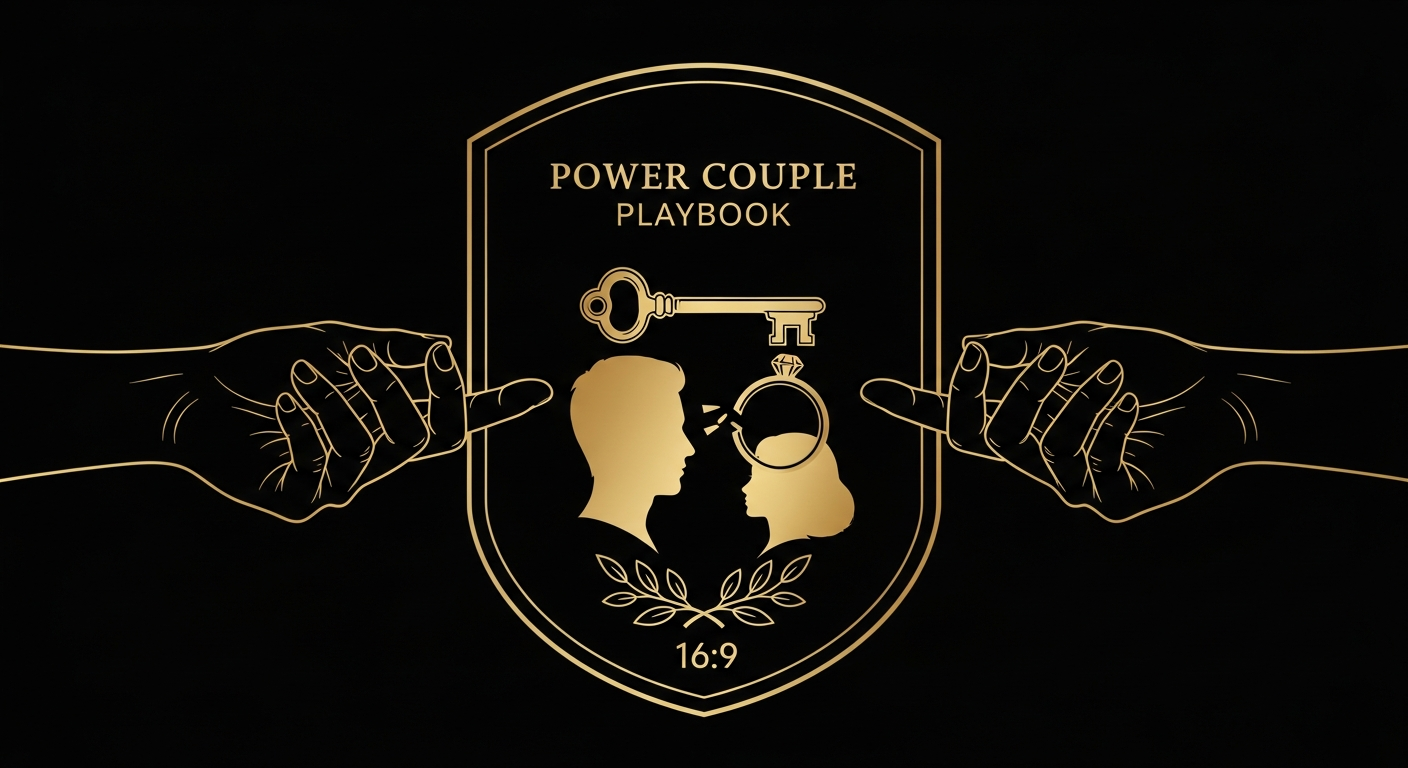 Black and gold editorial illustration for Article #004: How to Rebuild Trust in Marriage Step by Step.