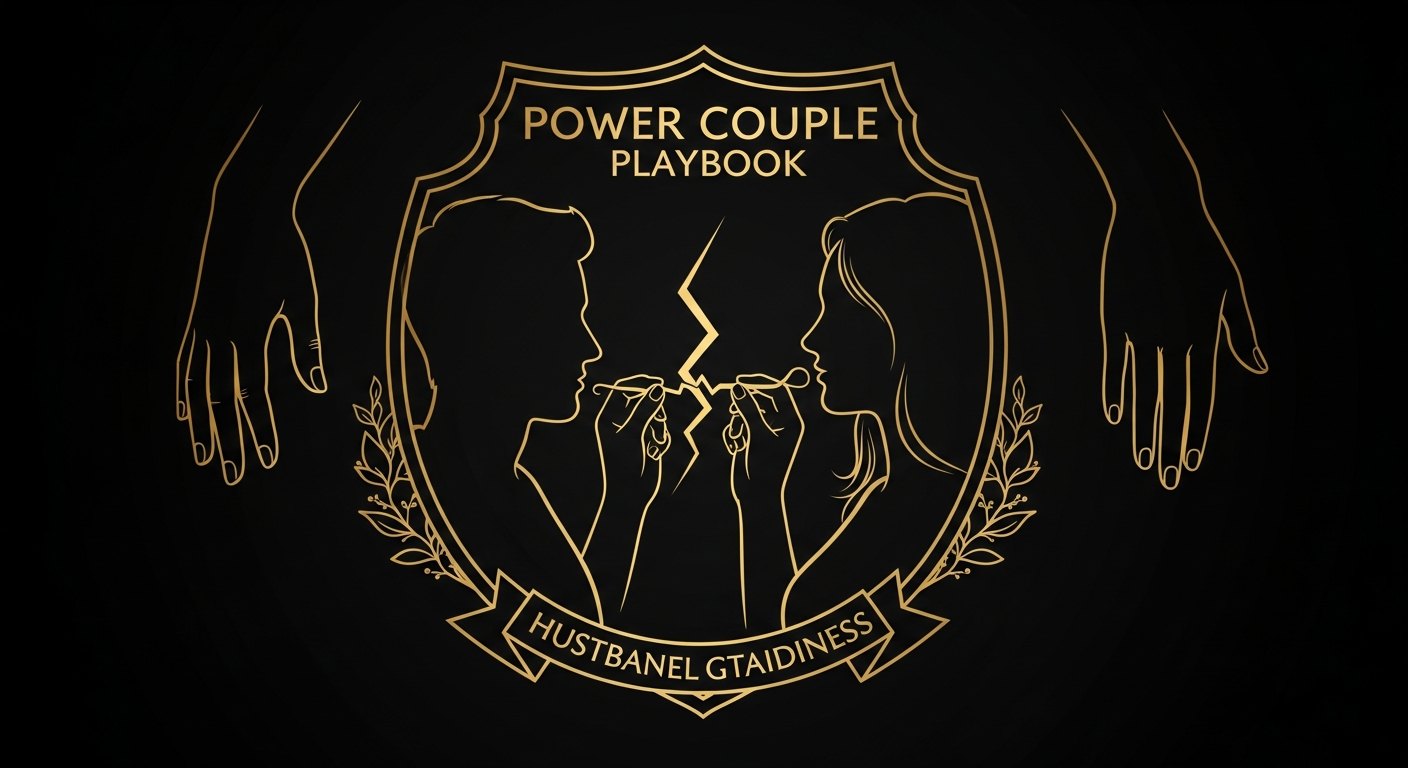 Black and gold editorial illustration for Article #009: How to Stop Fighting About Money in Marriage.