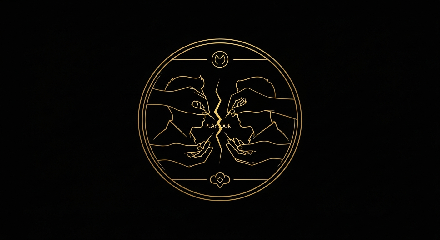Black and gold editorial illustration for Article #014: How to Disagree Without Disrespecting Your Spouse.