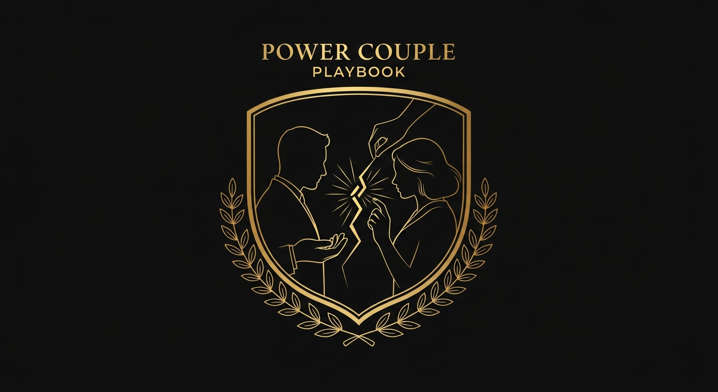 Black and gold editorial illustration for Article #016: How to Calm Down Before a Marriage Argument Gets Worse.