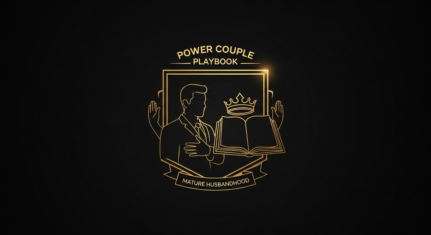 Black and gold editorial illustration for How to Become the Husband Your Marriage Needs.