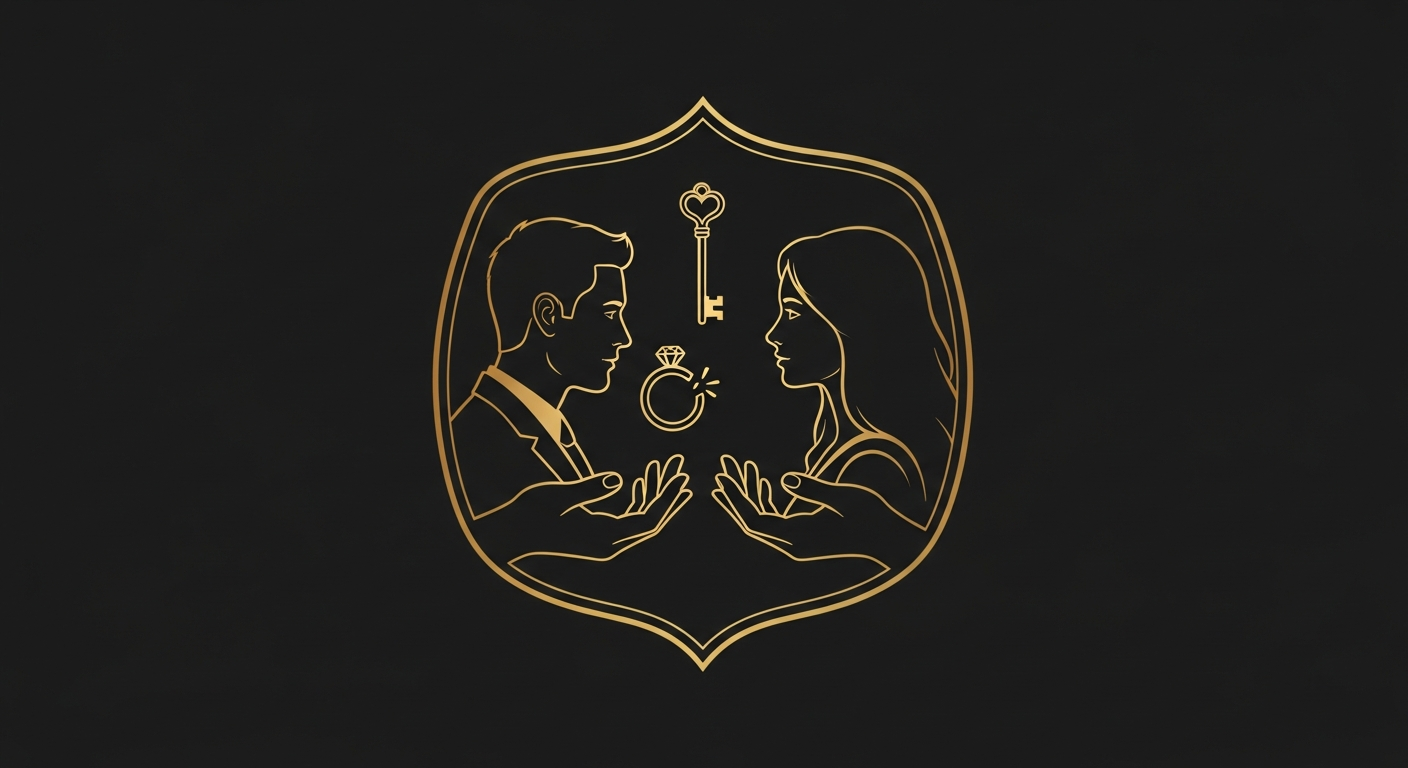 Black and gold editorial illustration for How to Regain Your Spouse’s Respect After Breaking Trust.