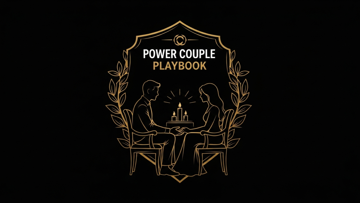 Black and gold editorial illustration for The Married Couple’s Guide to Rebuilding Desire.