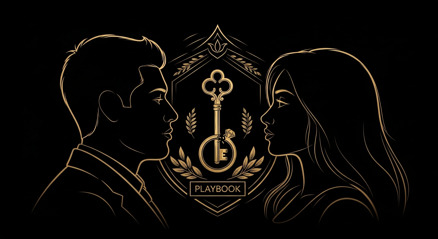 Black and gold editorial illustration for The Trust Rebuild Roadmap for Married Couples.