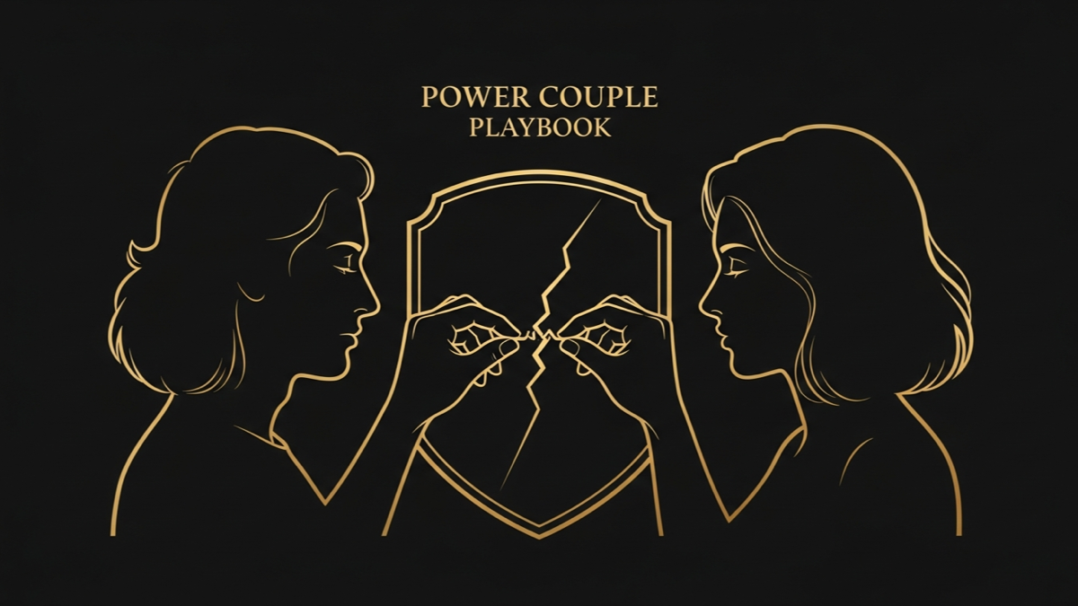 Black and gold editorial illustration for Why Does My Spouse Shut Down During Arguments?.